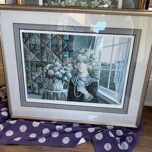 1984 Pati Bannister “Pride and Joy” signed, beautifully framed w COA